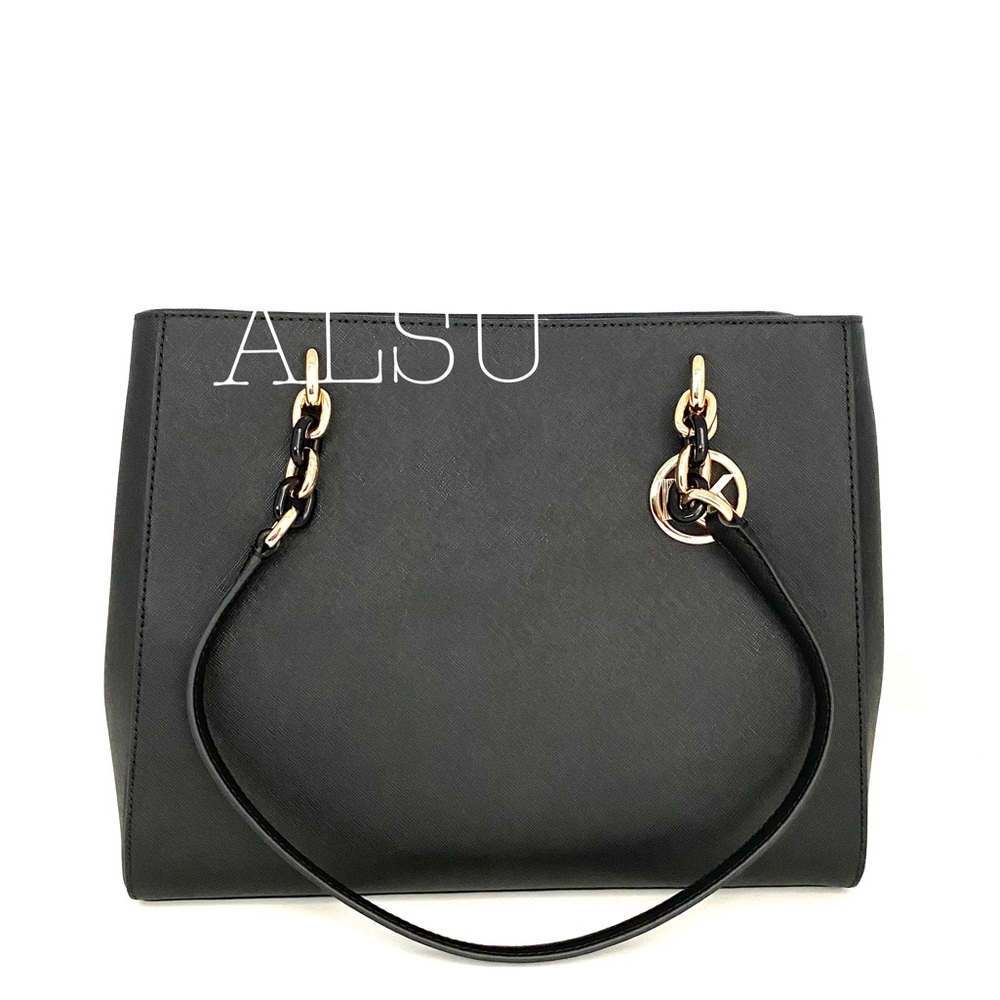 Michael Kors Sofia Tote Leather Black AUTHENTIC - Picture 4 of 13